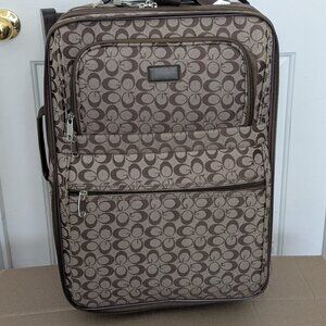 Coach Wheeled Carry-On Luggage Suitcase Brown